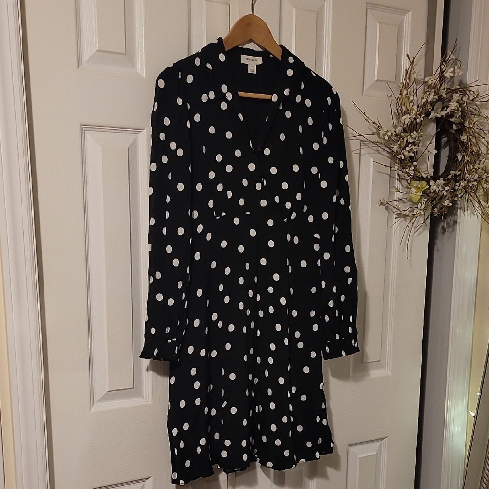 New Black and White Polka Dot Dress